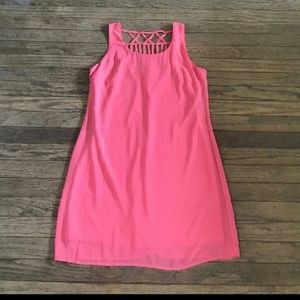 Coral pink sundress